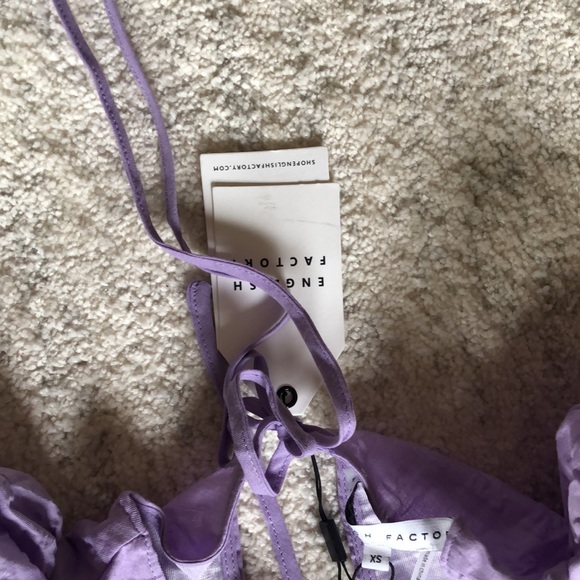 NWT English Factory Tie Back Jacquard Dress - Picture 6 of 9